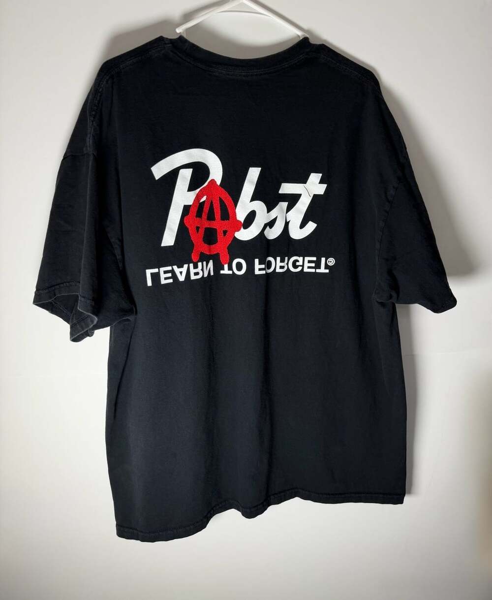 Learn To Forget X Pabst Blue Ribbon Anarchy Tee Black XXL